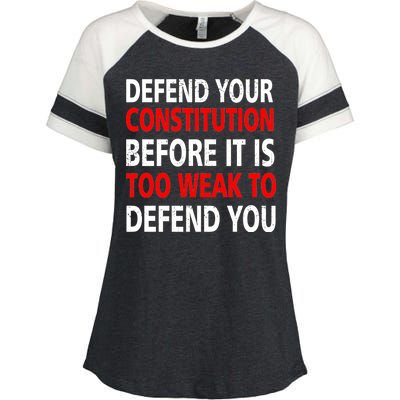 Defend Your Constitution Enza Ladies Jersey Colorblock Tee