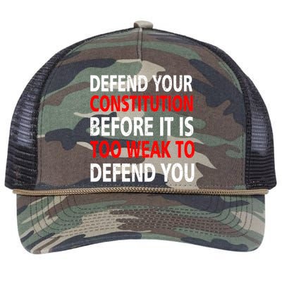 Defend Your Constitution Retro Rope Trucker Hat Cap