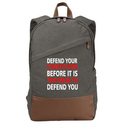 Defend Your Constitution Cotton Canvas Backpack