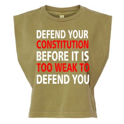 Defend Your Constitution Garment-Dyed Women's Muscle Tee