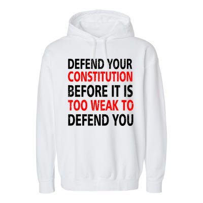 Defend Your Constitution Garment-Dyed Fleece Hoodie