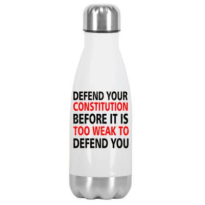 Defend Your Constitution Stainless Steel Insulated Water Bottle