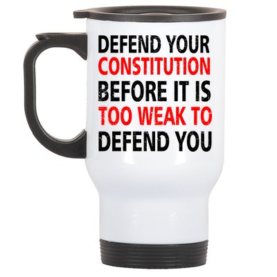 Defend Your Constitution Stainless Steel Travel Mug