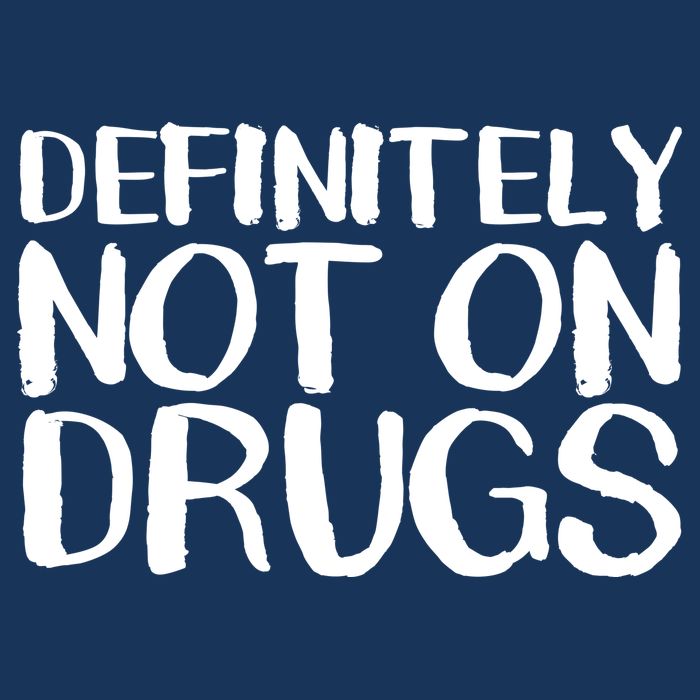 Definitely Not Drugs Drawstring Bag