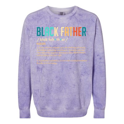 Definition Of A Black Father  Colorblast Crewneck Sweatshirt