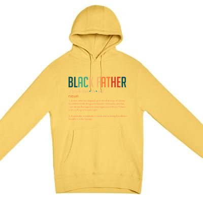 Definition Of A Black Father  Premium Pullover Hoodie