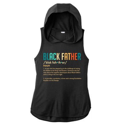 Definition Of A Black Father  Ladies PosiCharge Tri-Blend Wicking Draft Hoodie Tank