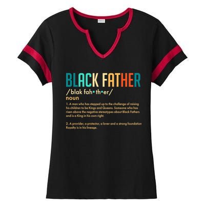 Definition Of A Black Father  Ladies Halftime Notch Neck Tee