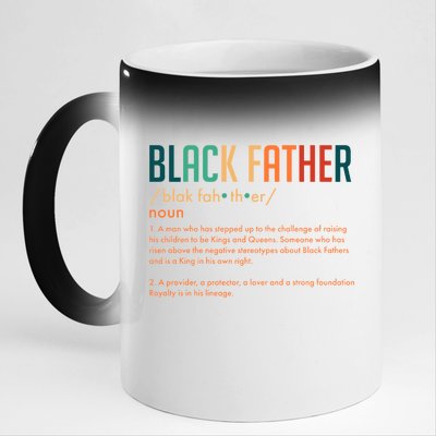 Definition Of A Black Father  11oz Black Color Changing Mug