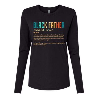 Definition Of A Black Father  Womens Cotton Relaxed Long Sleeve T-Shirt