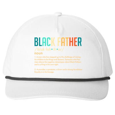 Definition Of A Black Father  Snapback Five-Panel Rope Hat