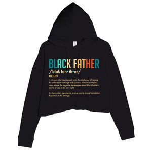 Definition Of A Black Father  Crop Fleece Hoodie