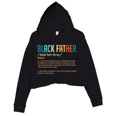 Definition Of A Black Father  Crop Fleece Hoodie