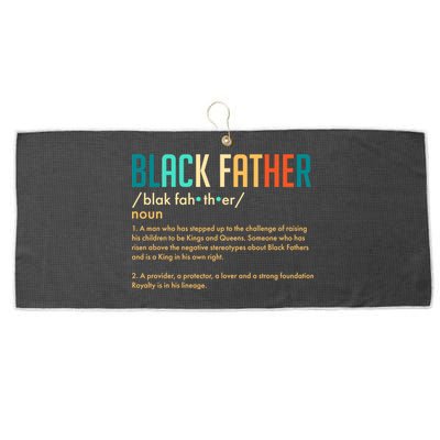 Definition Of A Black Father  Large Microfiber Waffle Golf Towel