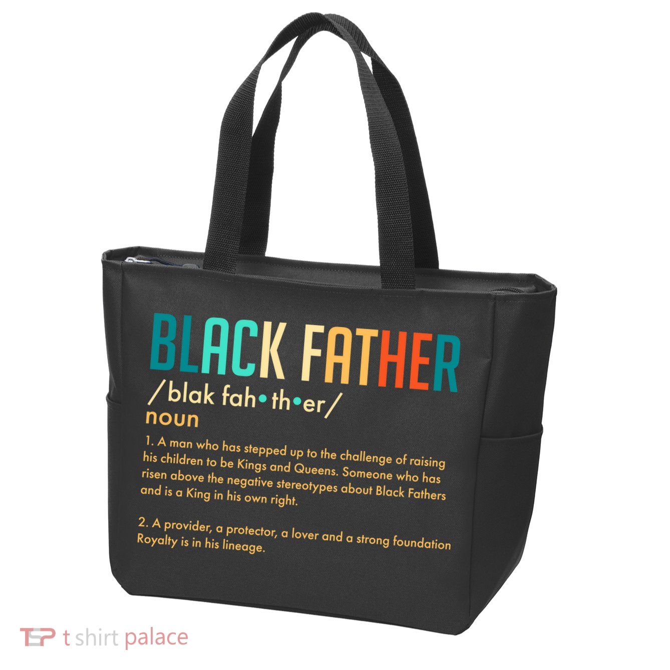 Definition Of A Black Father  Zip Tote Bag