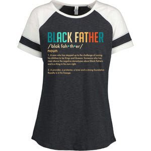 Definition Of A Black Father  Enza Ladies Jersey Colorblock Tee