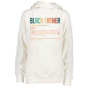 Definition Of A Black Father  Womens Funnel Neck Pullover Hood