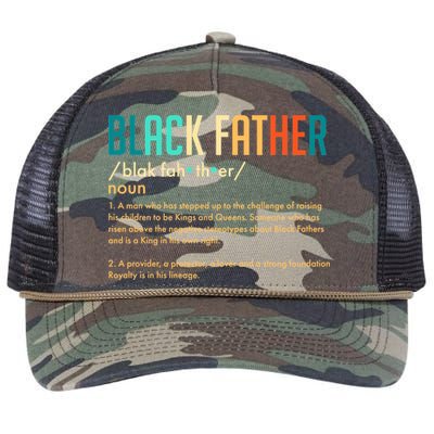 Definition Of A Black Father  Retro Rope Trucker Hat Cap