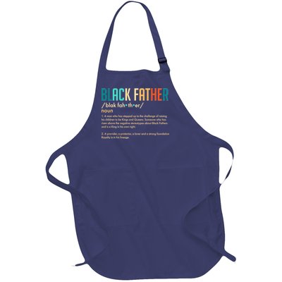 Definition Of A Black Father  Full-Length Apron With Pockets