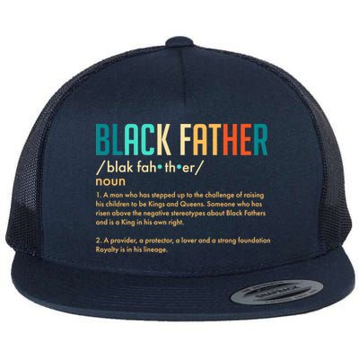 Definition Of A Black Father  Flat Bill Trucker Hat