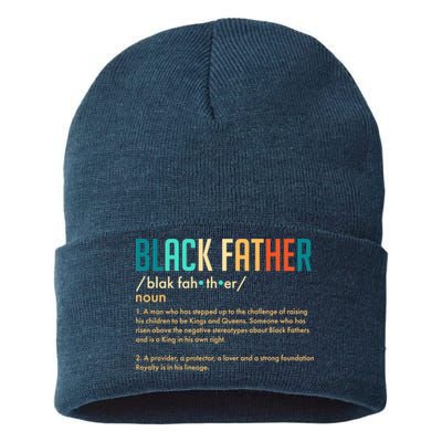 Definition Of A Black Father  Sustainable Knit Beanie