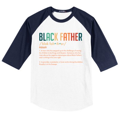 Definition Of A Black Father  Baseball Sleeve Shirt