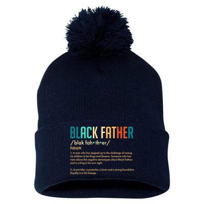 Definition Of A Black Father  Pom Pom 12in Knit Beanie