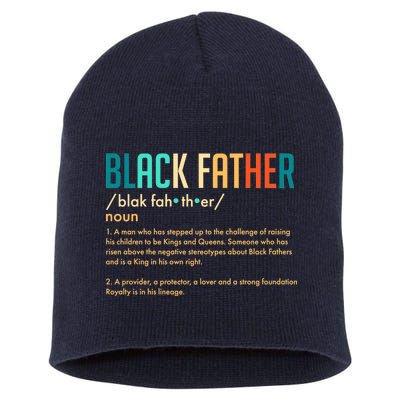 Definition Of A Black Father  Short Acrylic Beanie