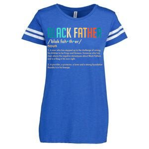 Definition Of A Black Father  Enza Ladies Jersey Football T-Shirt