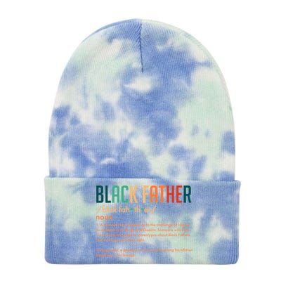 Definition Of A Black Father  Tie Dye 12in Knit Beanie