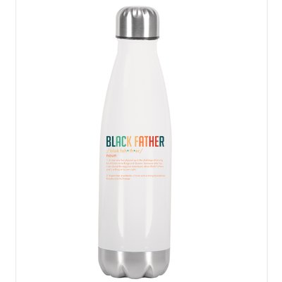 Definition Of A Black Father  Stainless Steel Insulated Water Bottle