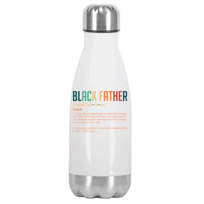 Definition Of A Black Father  Stainless Steel Insulated Water Bottle