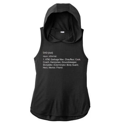 Definition Of A Dad Ladies PosiCharge Tri-Blend Wicking Draft Hoodie Tank