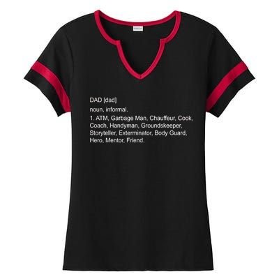 Definition Of A Dad Ladies Halftime Notch Neck Tee