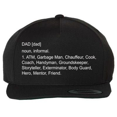 Definition Of A Dad Wool Snapback Cap