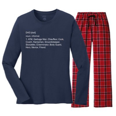 Definition Of A Dad Women's Long Sleeve Flannel Pajama Set 