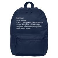 Definition Of A Dad 16 in Basic Backpack