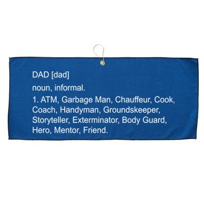 Definition Of A Dad Large Microfiber Waffle Golf Towel