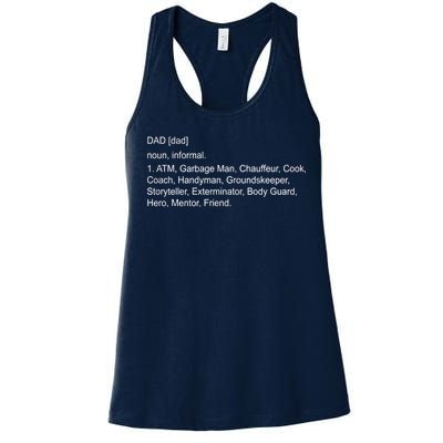 Definition Of A Dad Women's Racerback Tank