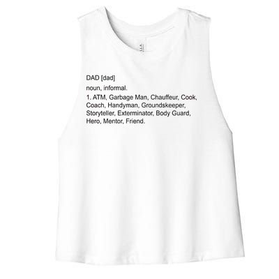 Definition Of A Dad Women's Racerback Cropped Tank