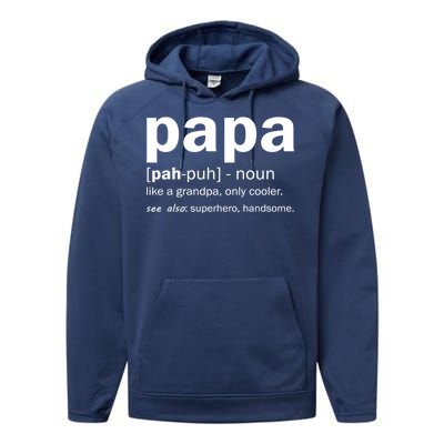 Definition Of A Papa Performance Fleece Hoodie