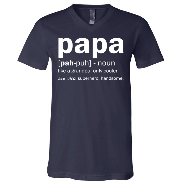 Definition Of A Papa V-Neck T-Shirt