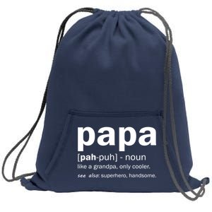 Definition Of A Papa Sweatshirt Cinch Pack Bag