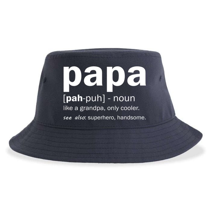 Definition Of A Papa Sustainable Bucket Hat