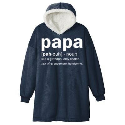 Definition Of A Papa Hooded Wearable Blanket