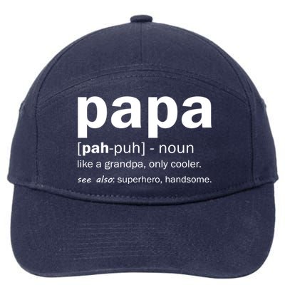 Definition Of A Papa 7-Panel Snapback Hat