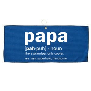 Definition Of A Papa Large Microfiber Waffle Golf Towel