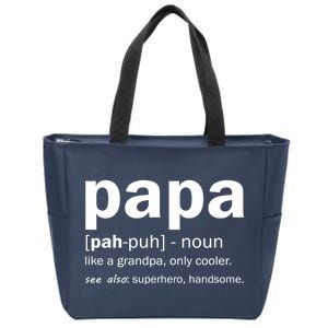 Definition Of A Papa Zip Tote Bag