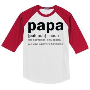 Definition Of A Papa Kids Colorblock Raglan Jersey