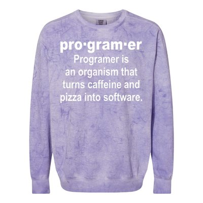 Definition of A Programmer Colorblast Crewneck Sweatshirt